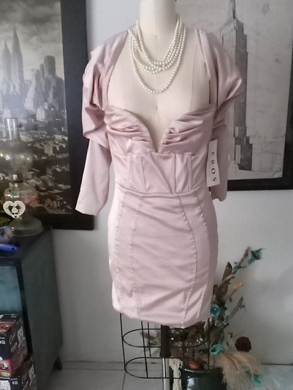 Chic Backless Pink Dress